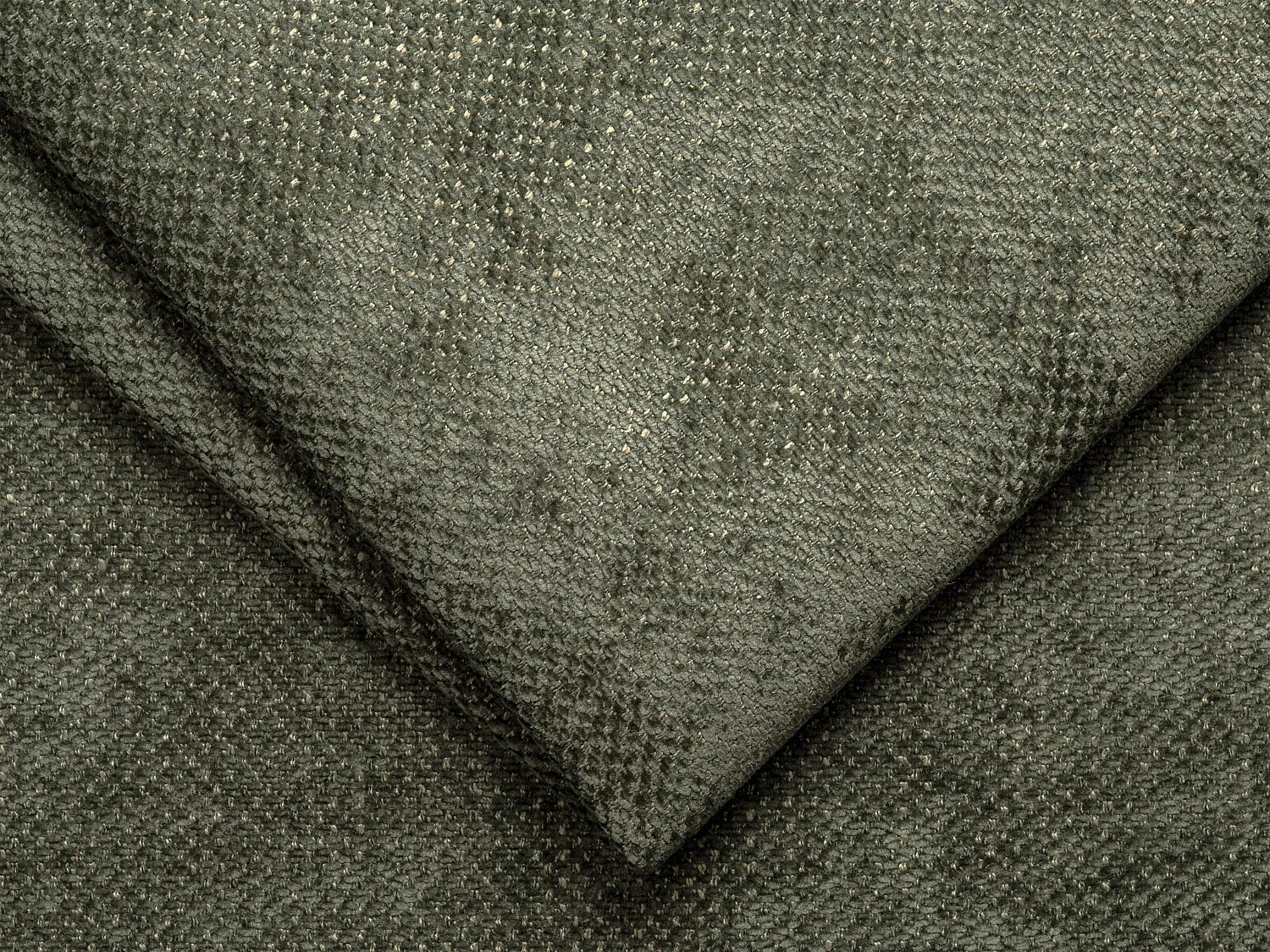 Canapé 3 places convertible express en tissu vert - Couchage à lattes larges 140 cm - Matelas 18 cm - BOLIPO