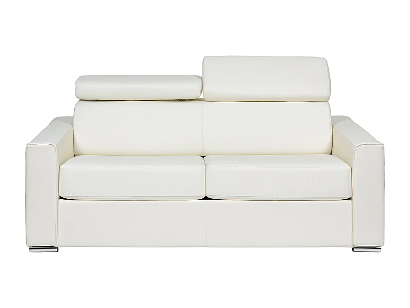Grand canapé d'angle convertible 6 pl en U cuir ElekTra