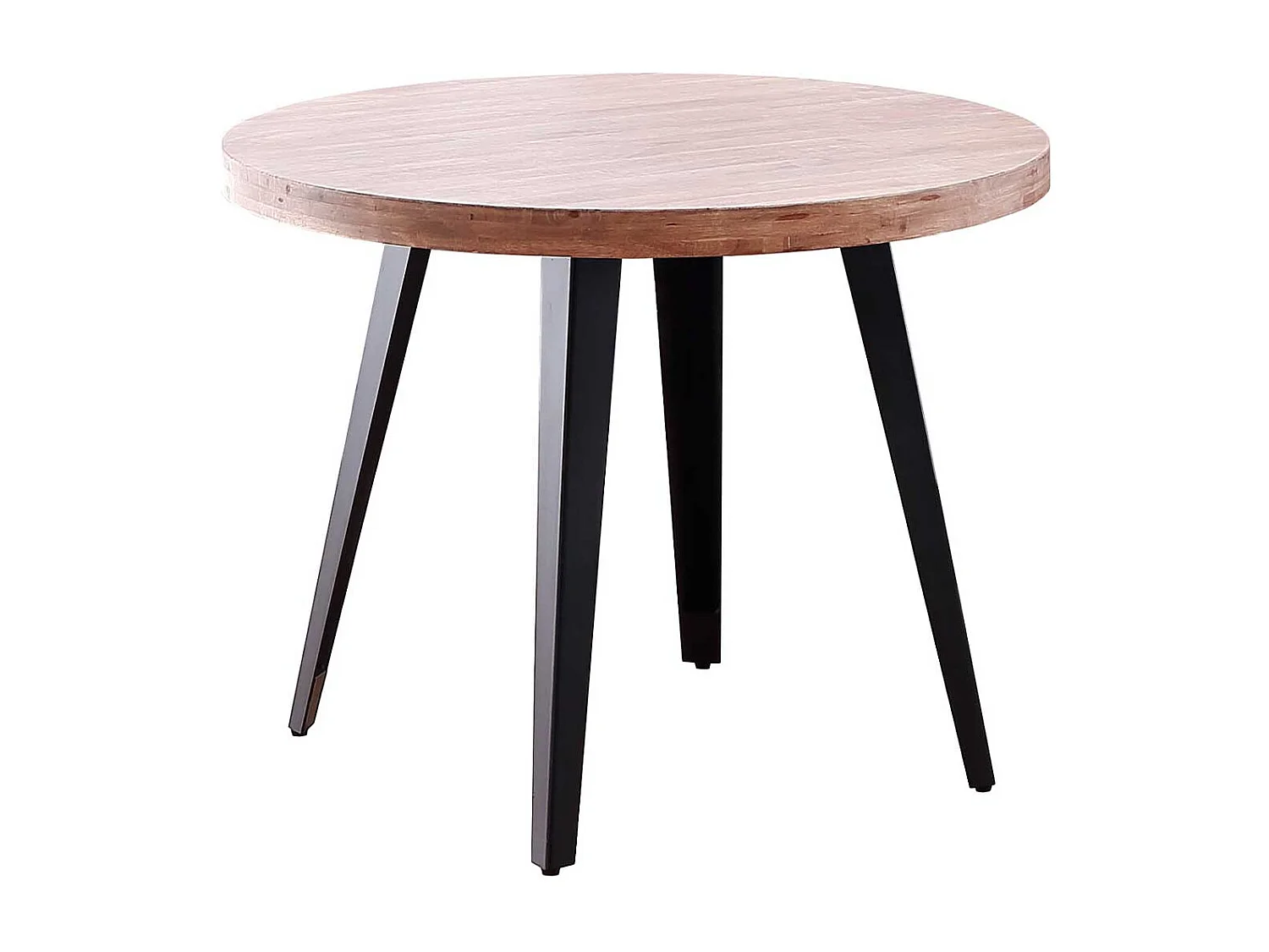 Mesa de comedor Berg diseño fijo roble honey/negro Ø100x76 cm Adec
