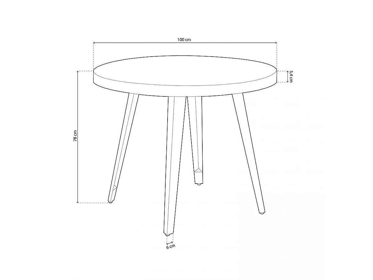 Mesa de comedor Berg diseño fijo roble honey/negro Ø100x76 cm Adec