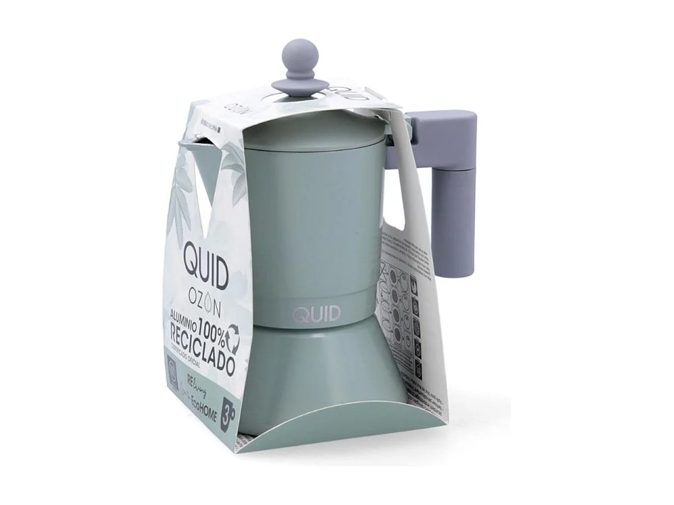 Cafetera Ozon Quid 6 tazas aluminio fundido verde