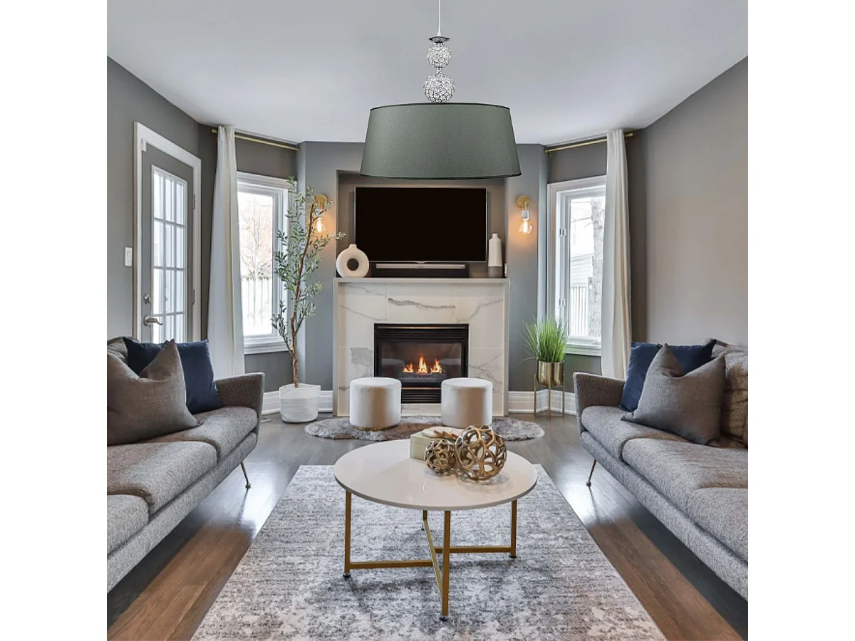 Lámpara de techo Kegan Lumit 60W altura regulable plata Ø54 cm