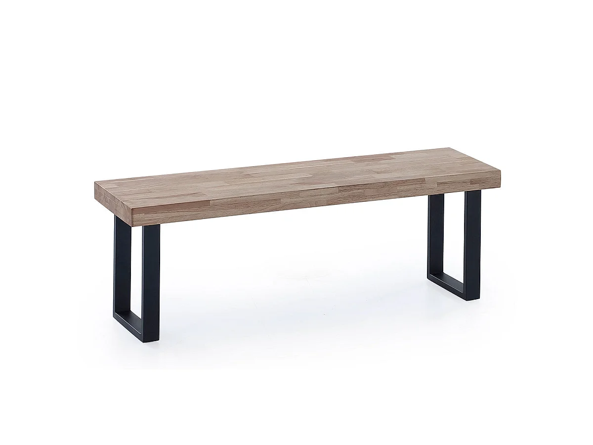 Banco asiento Loft roble Honey/negro 47x120x34 cm Adec