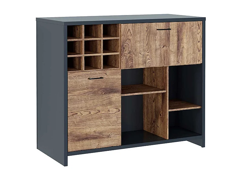 Aparador buffet Europa roble/grafito 109x125x60 cm