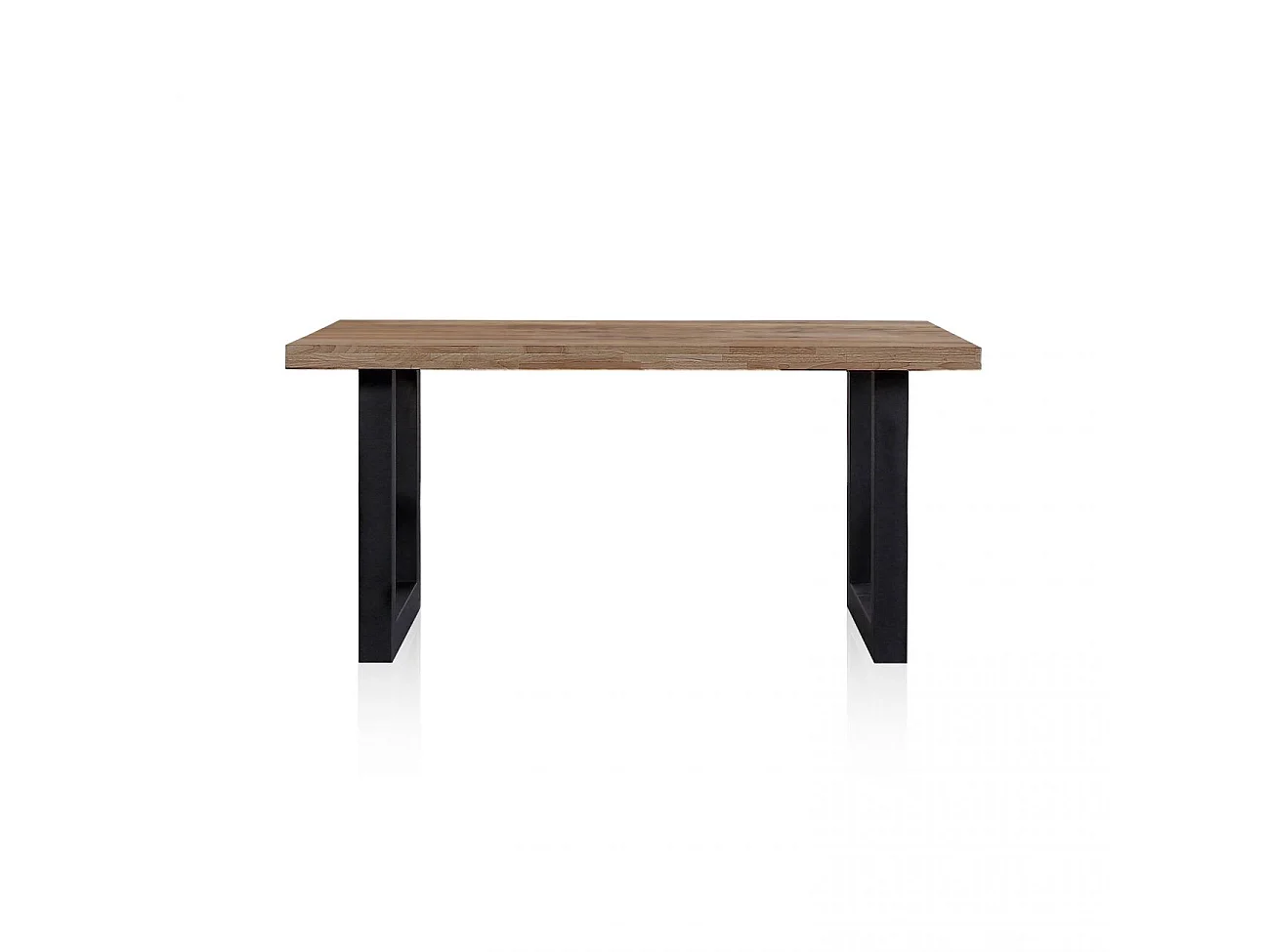 Mesa de comedor Loft fija roble oscuro 75x160x100 cm Adec