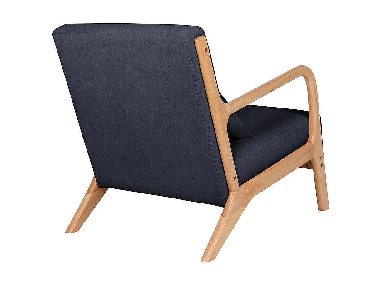 Butaca Tokio asiento acolchado tapizado microfibra gris/natural 72x65x83 cm Adec