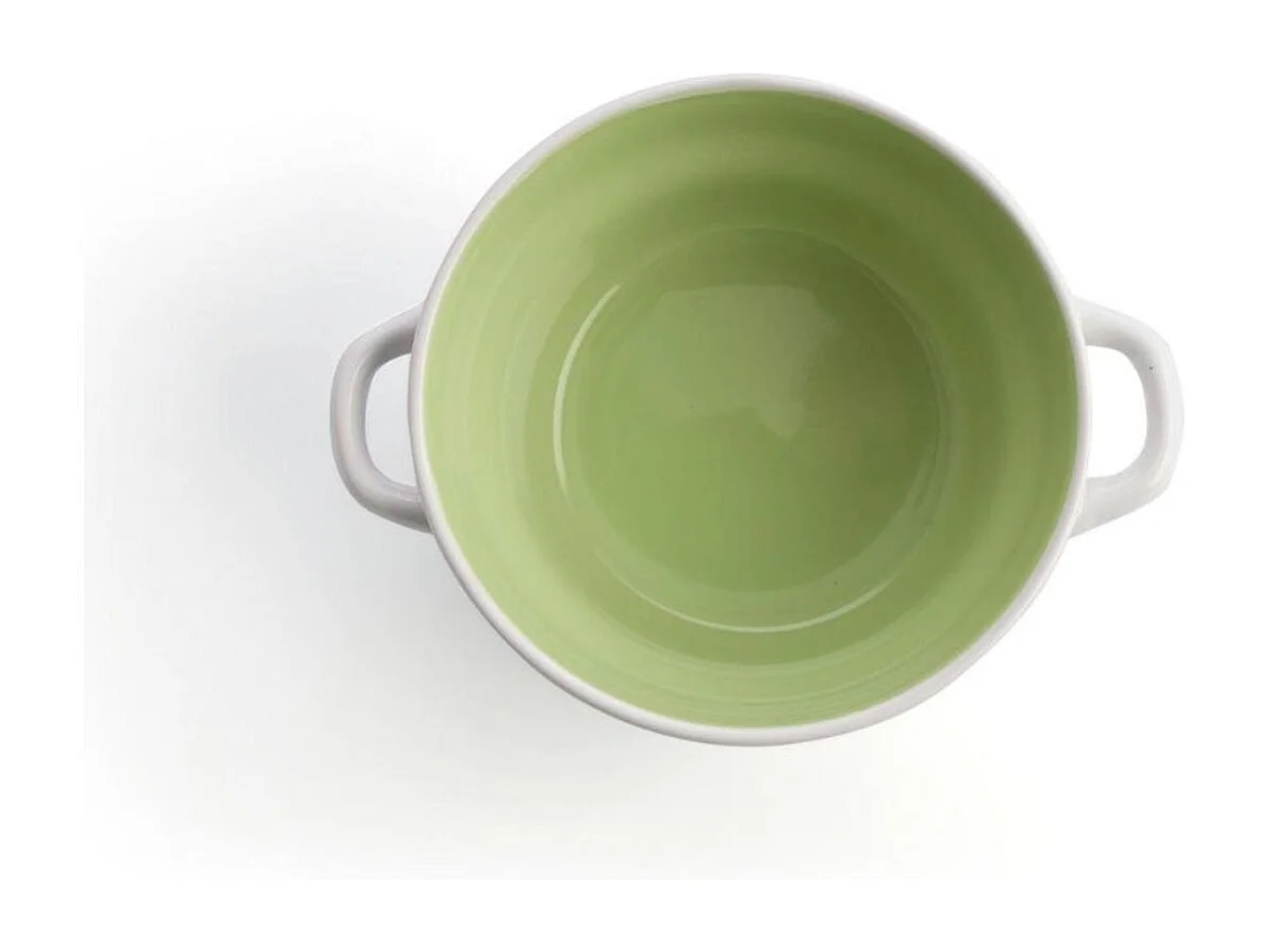 Bol Vita Quid cerámica blanco/verde 50 cl