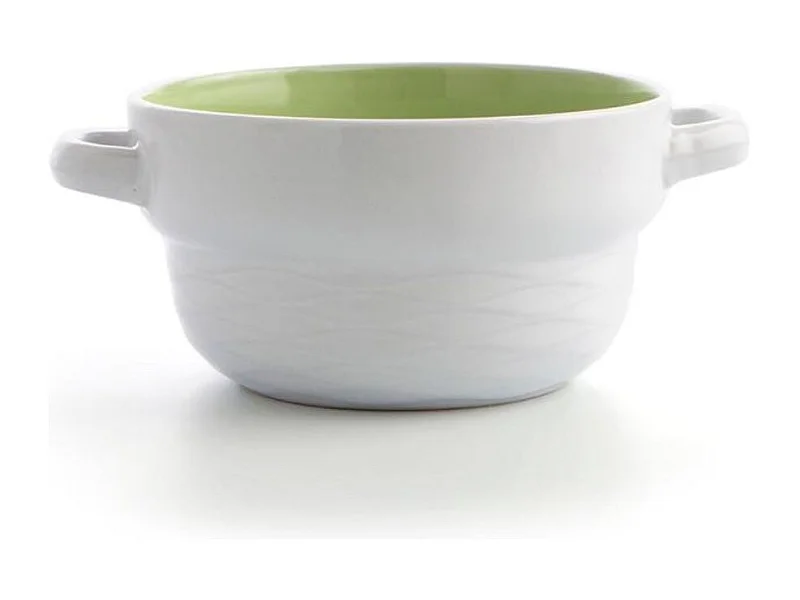 Bol Vita Quid cerámica blanco/verde 50 cl