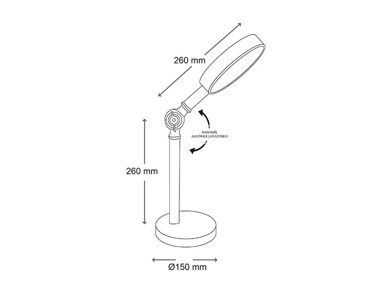Flexo Luppa Bel Air inclinación regulable luz LED blanco/natural Ø15x48,5 cm