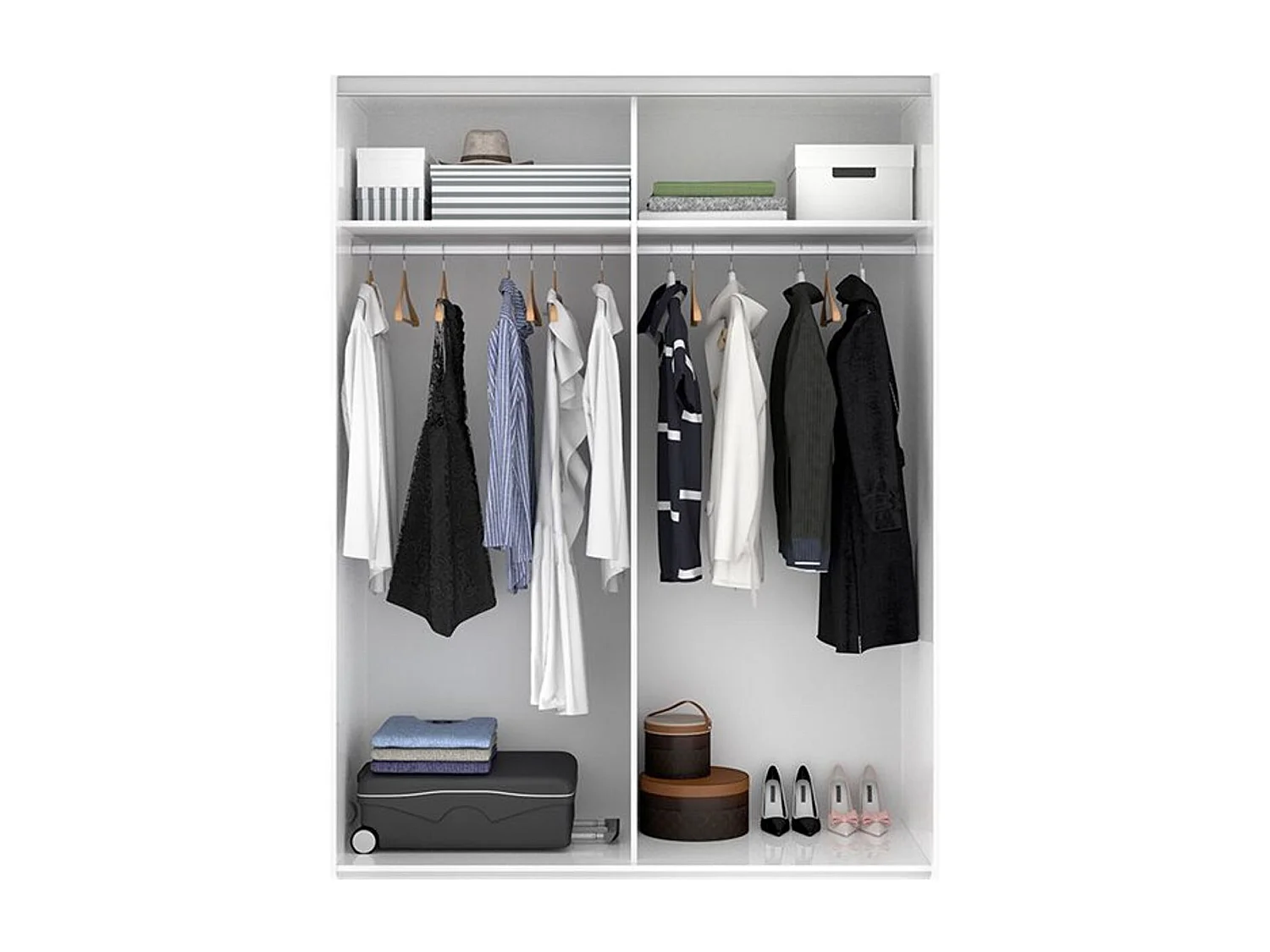 Armario Slide 2 ptas correderas 150 blanco brillo 03K12132