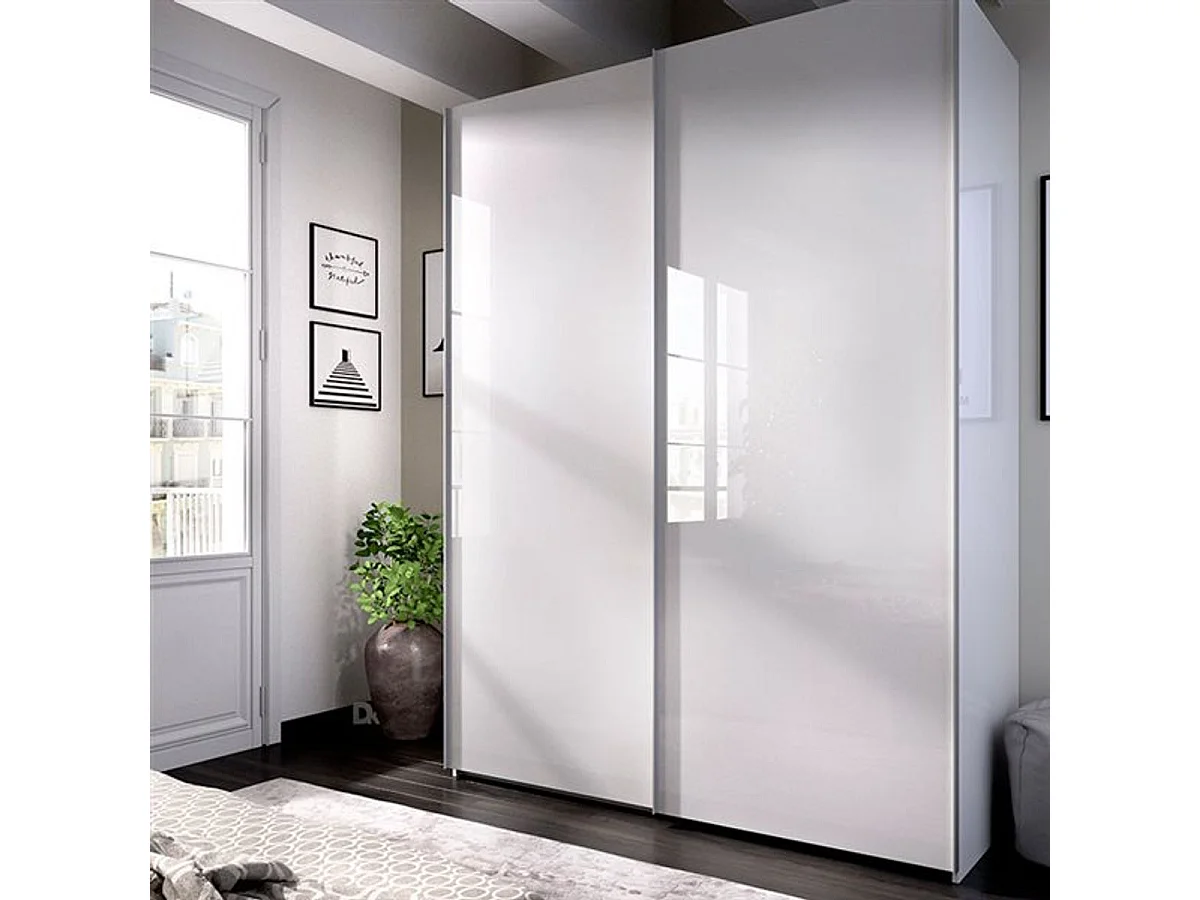 Armario Slide 2 ptas correderas 150 blanco brillo 03K12132