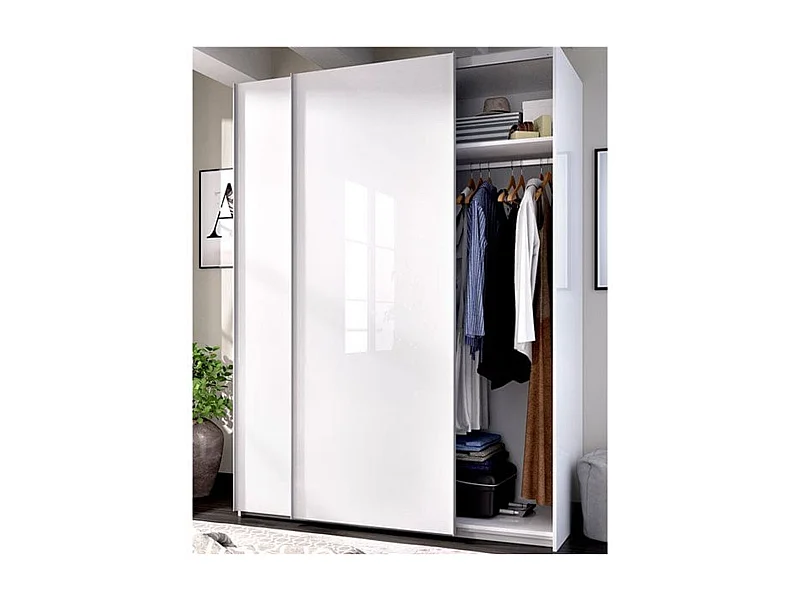 Armario Slide 2 ptas correderas 150 blanco brillo 03K12132