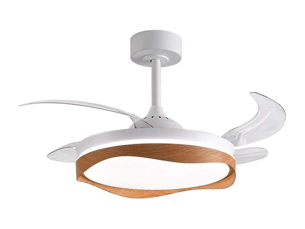 Ventilador de techo Olas Bel Air 72W 4 aspas retráctiles con luz LED blanco/natural Ø108 cm