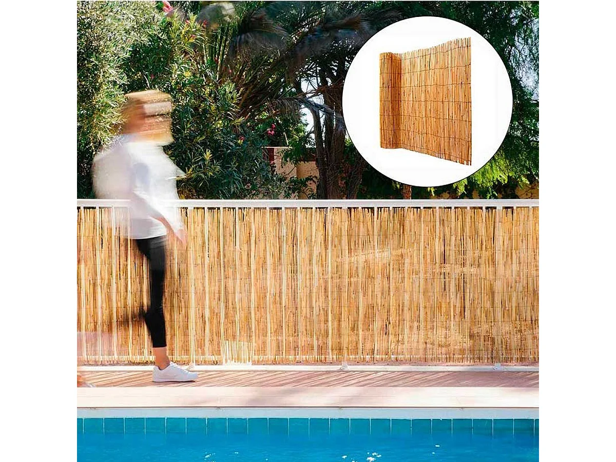 Valla de cañizo para jardín 1,5x3 metros