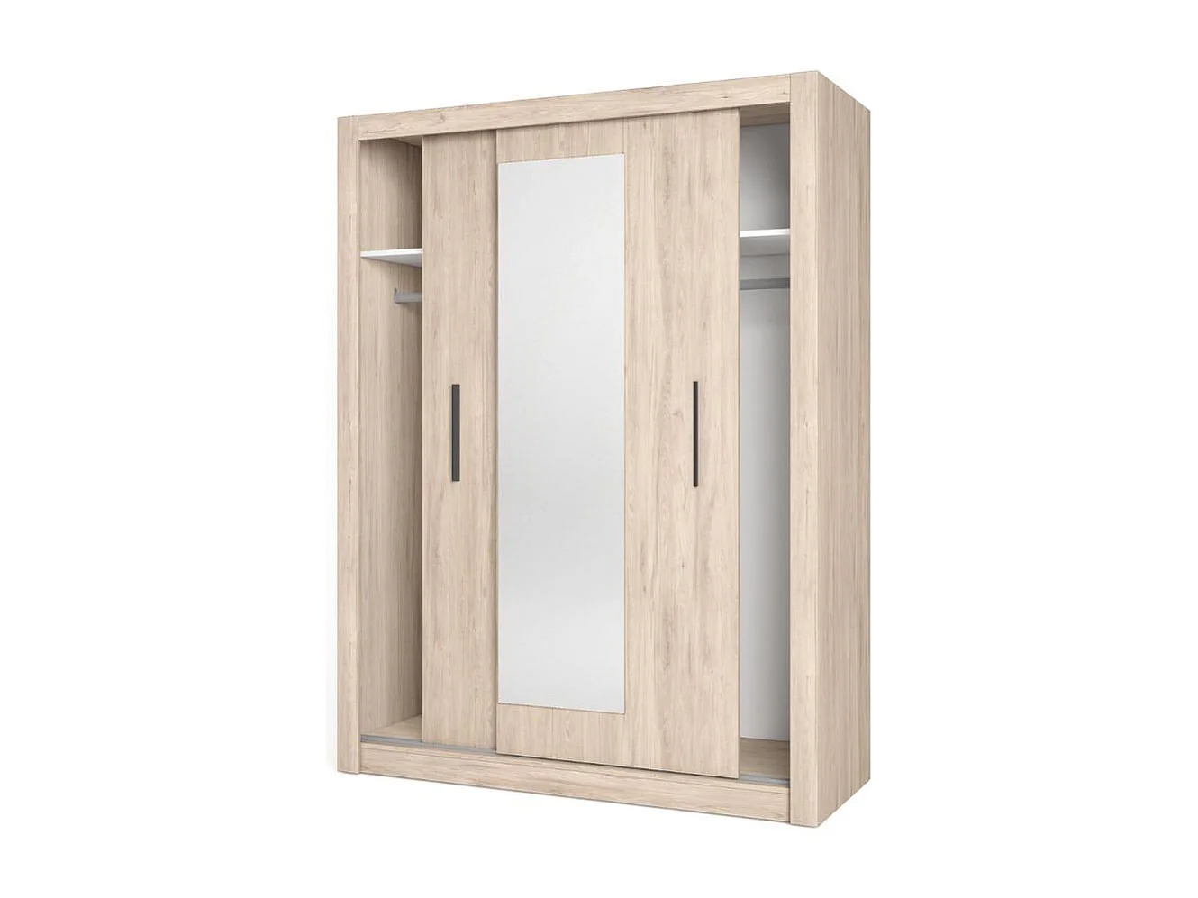 Armario Sava 2 puertas correderas con espejo sahara 201x182x58,7 cm