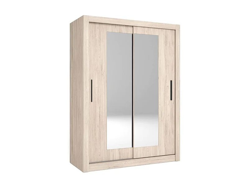 Armario Sava 2 puertas correderas con espejo sahara 201x182x58,7 cm