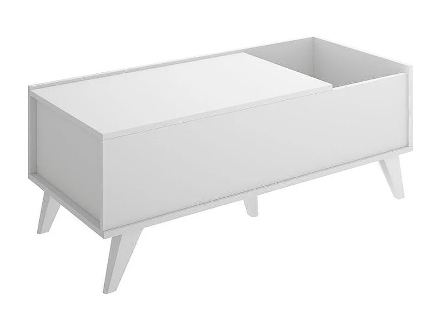 Mesa de centro Ness diseño elevable blanco 41x99x60 cm