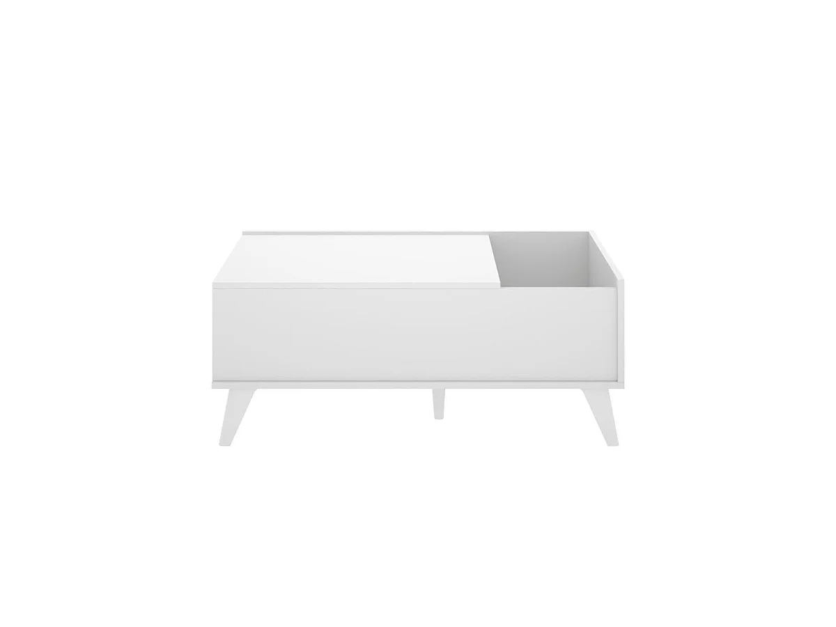 Mesa de centro Ness diseño elevable blanco 41x99x60 cm