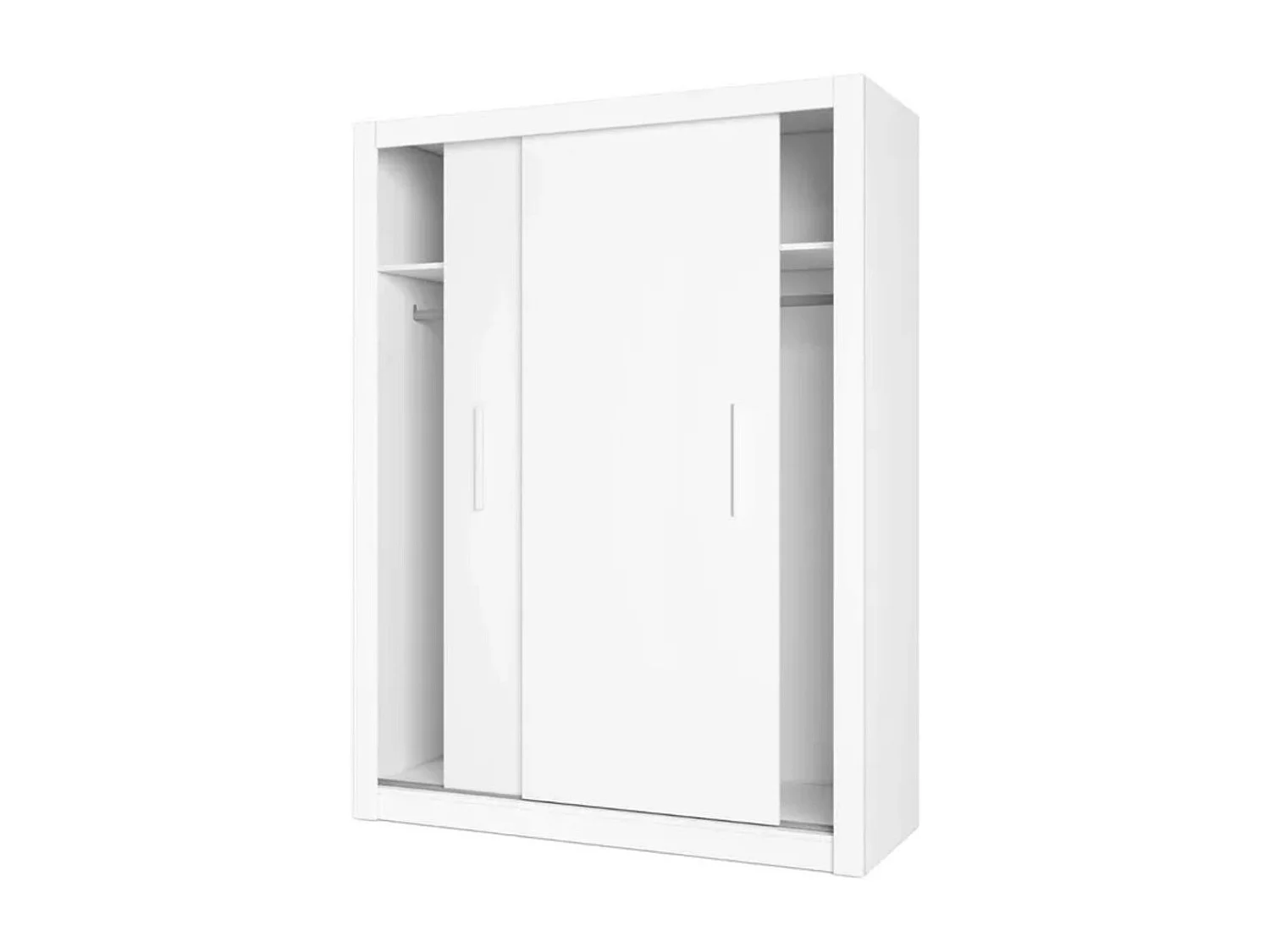 Armario Sava 2 puertas correderas blanco mate 201x150,5x58,7 cm