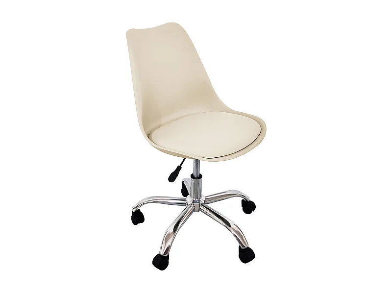 Silla de escritorio Enjoy 5 ruedas beige 79/86,5x48x54 cm Adec
