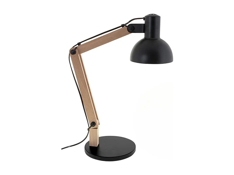 Flexo Darci Lumit 11W altura regulable negro/natural Ø35 cm