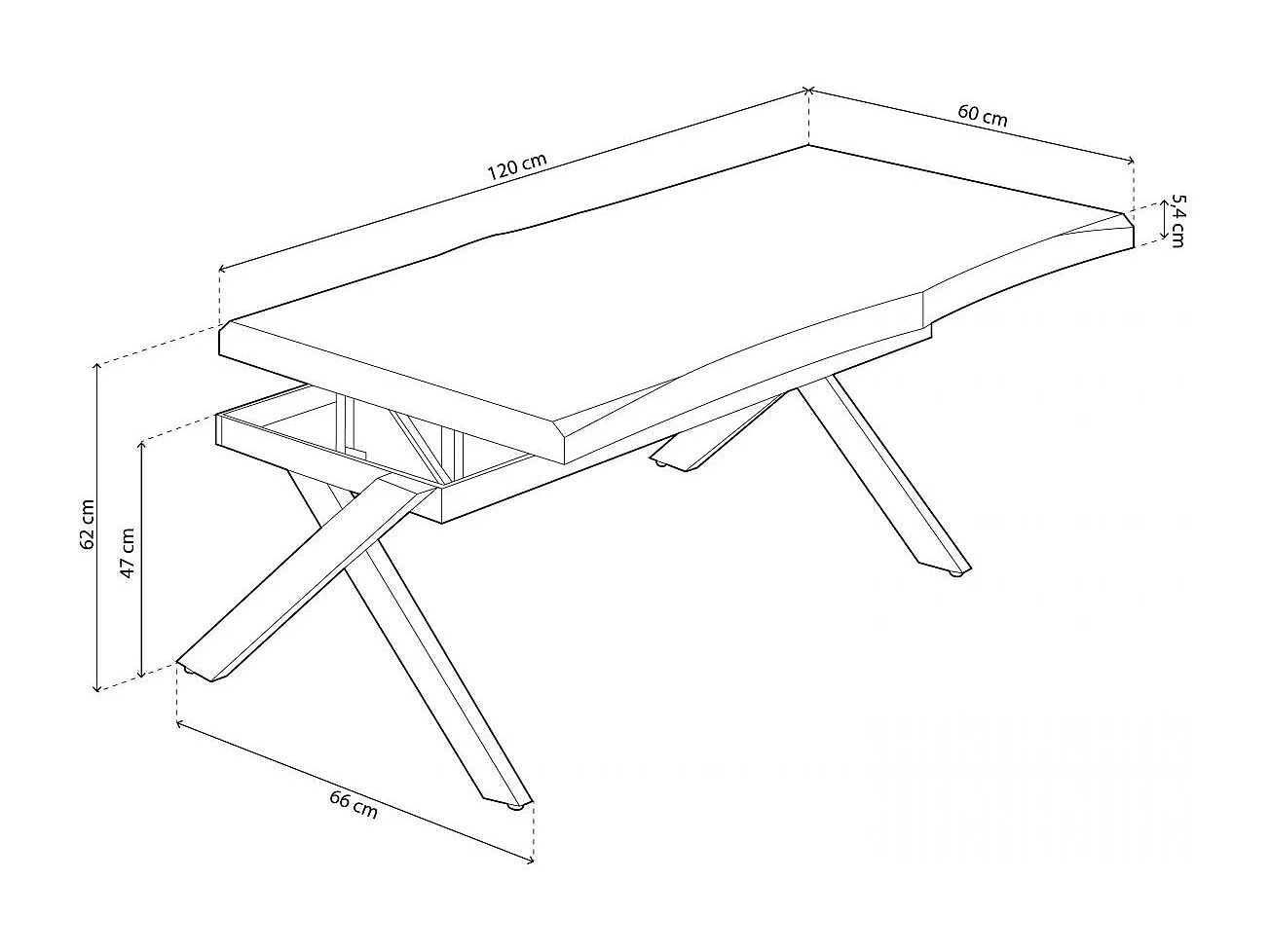 Mesa de centro elevatória Xena Fit