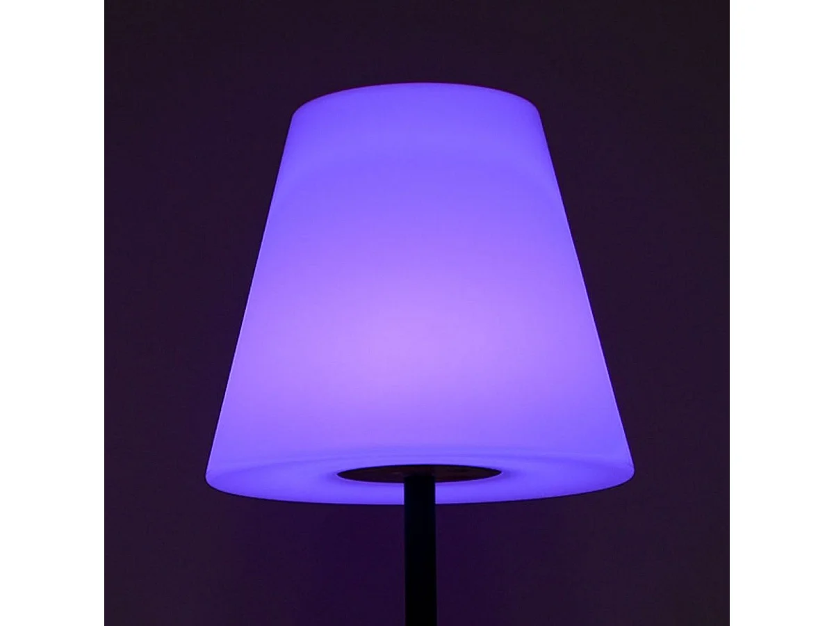 Lámpara de pie Biana Lumit portátil LED RGB con USB + mando blanco Ø34x150 cm