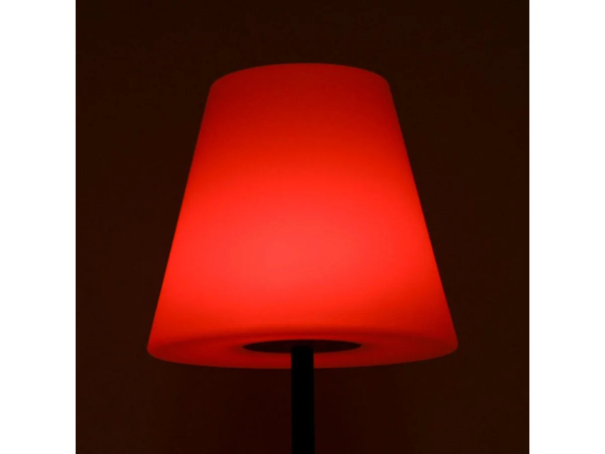 Lámpara de pie Biana Lumit portátil LED RGB con USB + mando blanco Ø34x150 cm