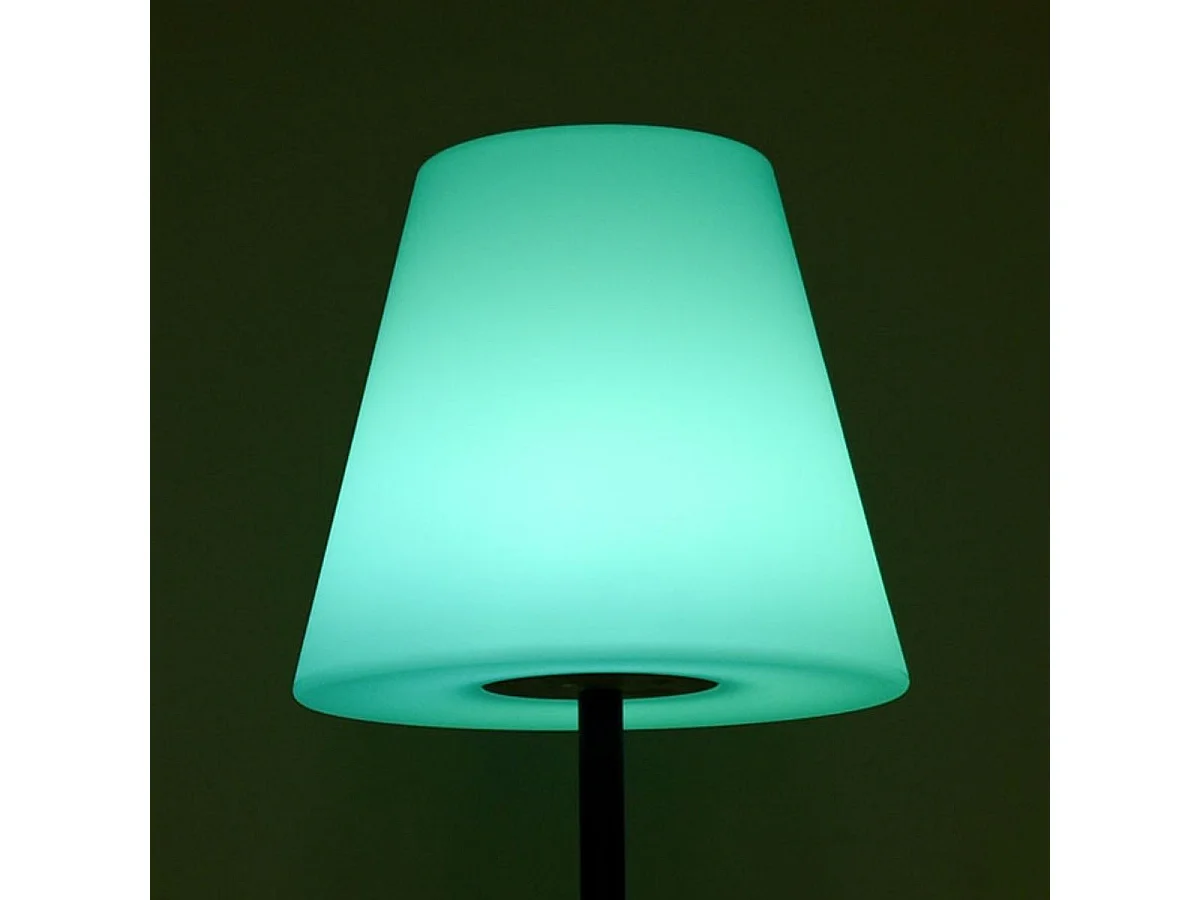 Lámpara de pie Biana Lumit portátil LED RGB con USB + mando blanco Ø34x150 cm