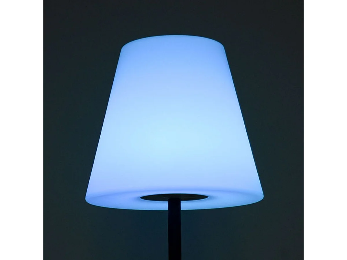 Lámpara de pie Biana Lumit portátil LED RGB con USB + mando blanco Ø34x150 cm