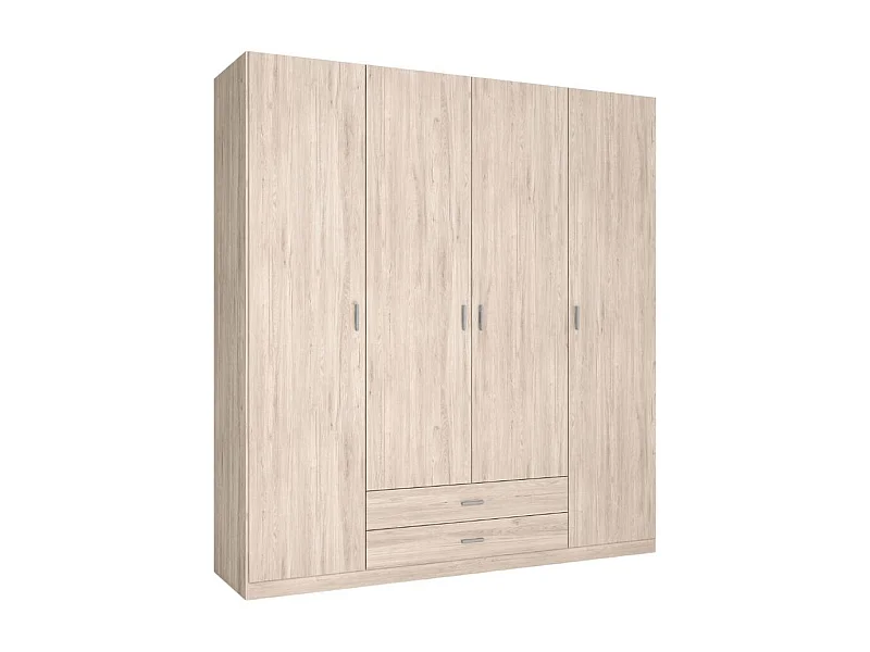 Armario Roma 4 puertas + 2 cajones sahara 215,5x198x52,6 cm