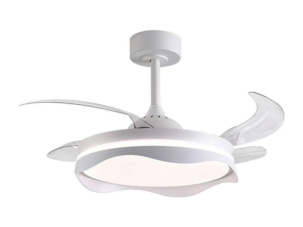 Ventilador de techo Olas Bel Air 72W 4 aspas retráctiles con luz LED blanco Ø108 cm