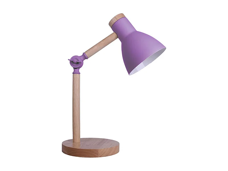 Flexo Teacher Bel Air 40W inclinación regulable púrpura/natural Ø15x47 cm