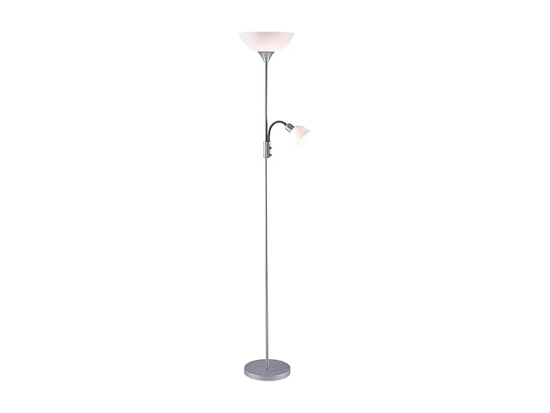 Lámpara de pie Torino Bel Air 80W + brazo orientable plata Ø25x179 cm