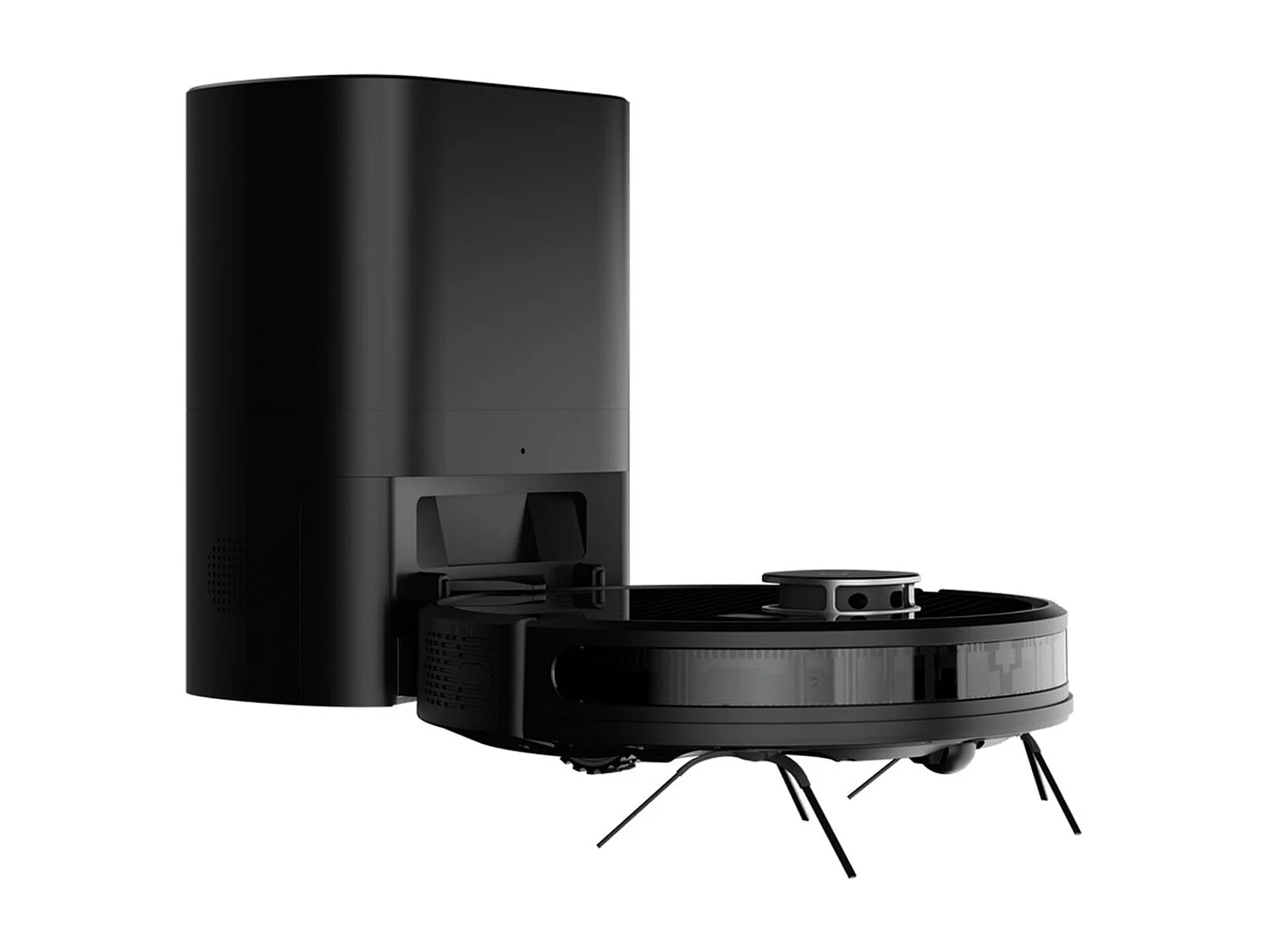 Robot aspirador Evvo R9 Láser 3000Pa 4 en 1 con base de autovaciado WiFi negro