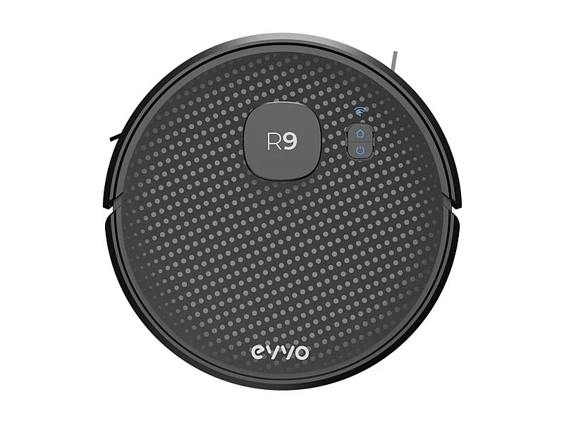 Robot aspirador Evvo R9 Láser 3000Pa 4 en 1 con base de autovaciado WiFi negro