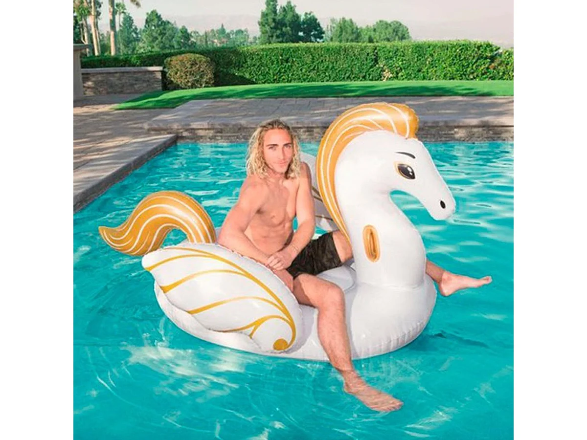 Hinchable caballo Pegaso Bestway con asas 231 x 150 cm