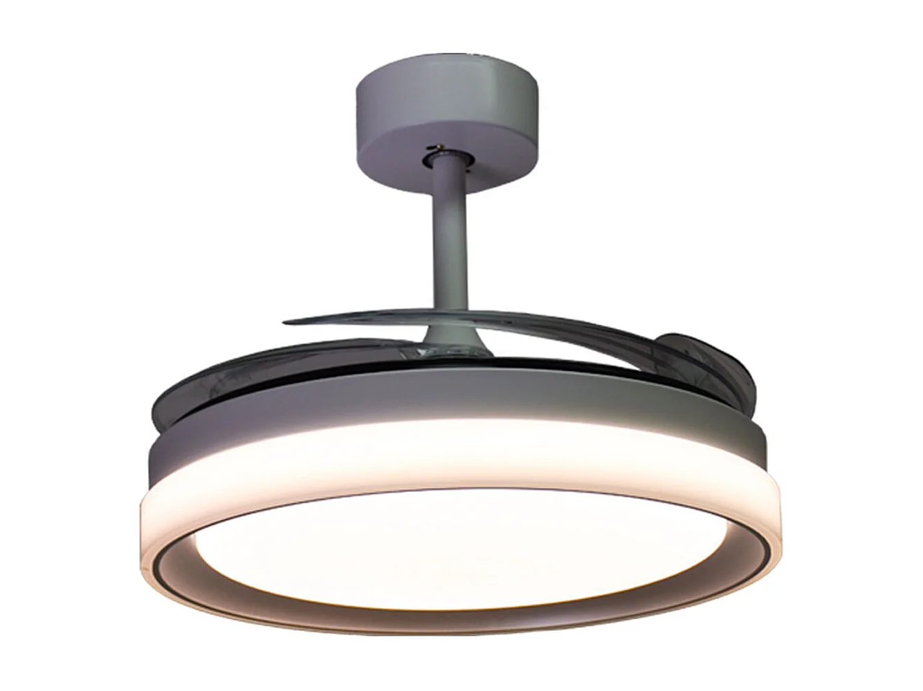 Ventilador de techo Kigali Bel Air 72W aspas retráctiles mando a distancia blanco/plata Ø108 cm