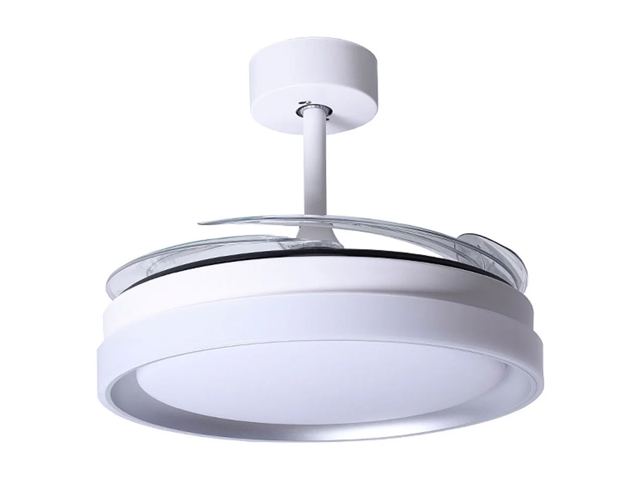 Ventilador de techo Kigali Bel Air 72W aspas retráctiles mando a distancia blanco/plata Ø108 cm