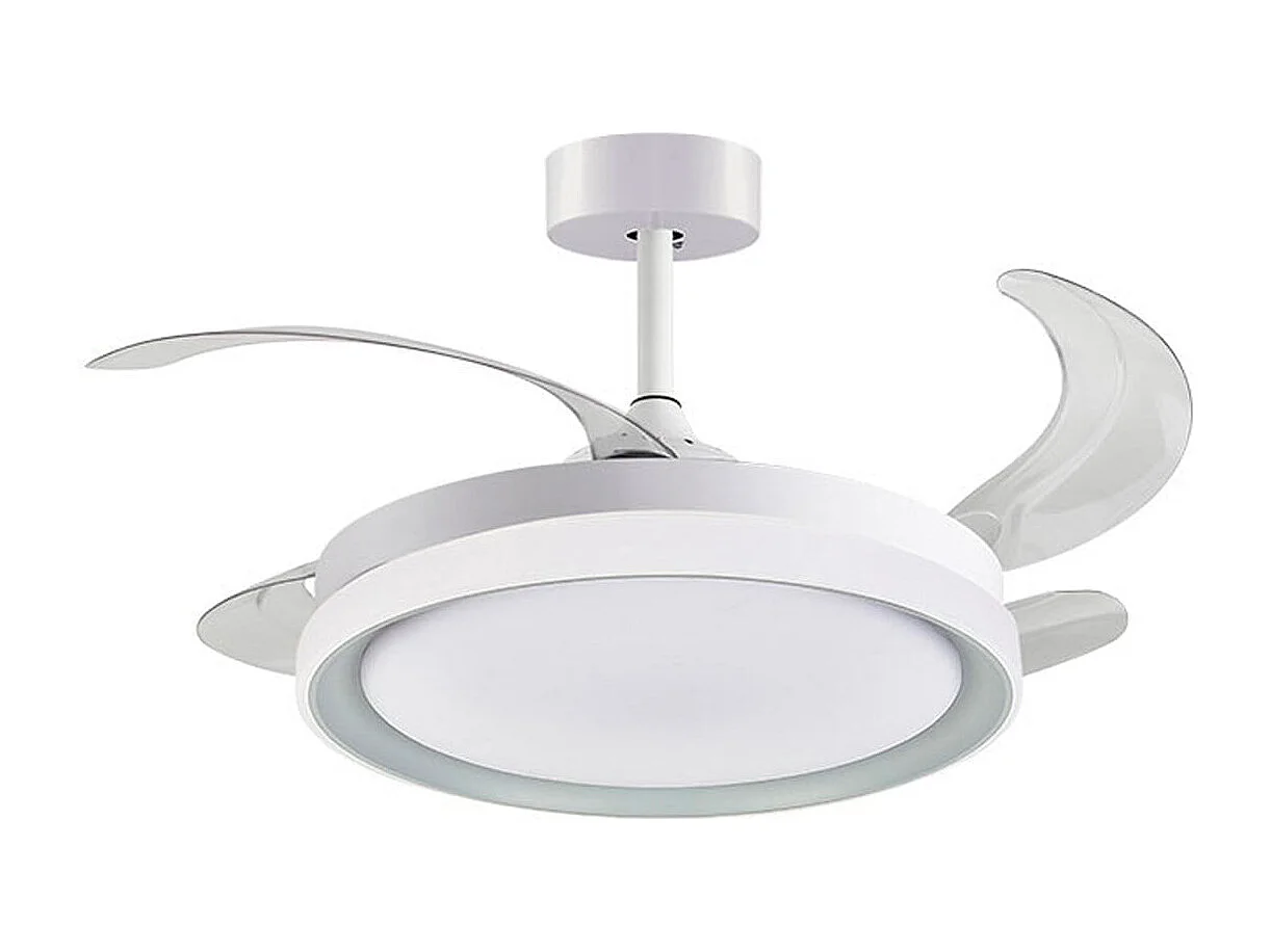 Ventilador de techo Kigali Bel Air 72W aspas retráctiles mando a distancia blanco/plata Ø108 cm