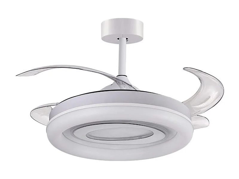 Ventilador de techo Tebe Bel Air 4 aspas retráctiles + mando a distancia blanco Ø108 cm