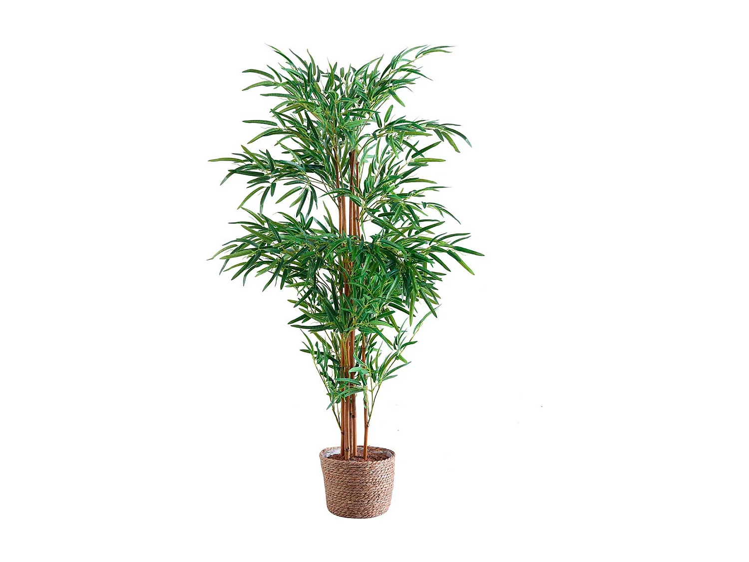 Cesto para plantas artificiales esparto natural marrón Ø26cm Adec