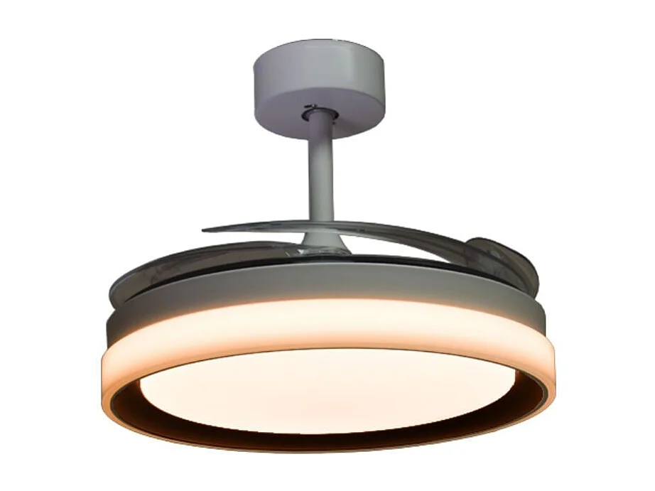 Ventilador de techo Kigali Mini Bel Air 48W 4 aspas retráctiles blanco/negro Ø91 cm