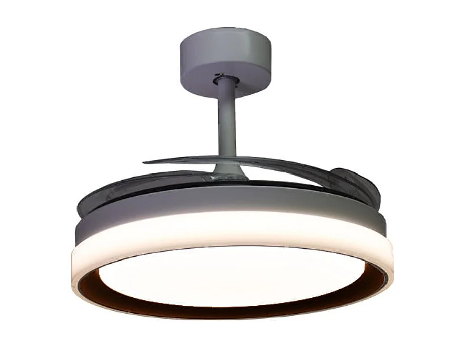 Ventilador de techo Kigali Mini Bel Air 48W 4 aspas retráctiles blanco/negro Ø91 cm