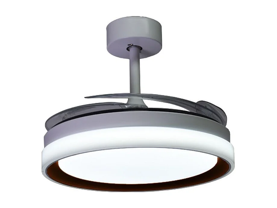 Ventilador de techo Kigali Mini Bel Air 48W 4 aspas retráctiles blanco/negro Ø91 cm