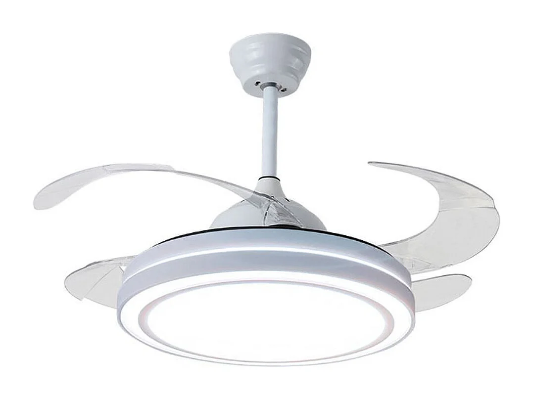 Ventilador de techo Quebec Bel Air 72W 4 aspas retráctiles mando a distancia blanco Ø108 cm