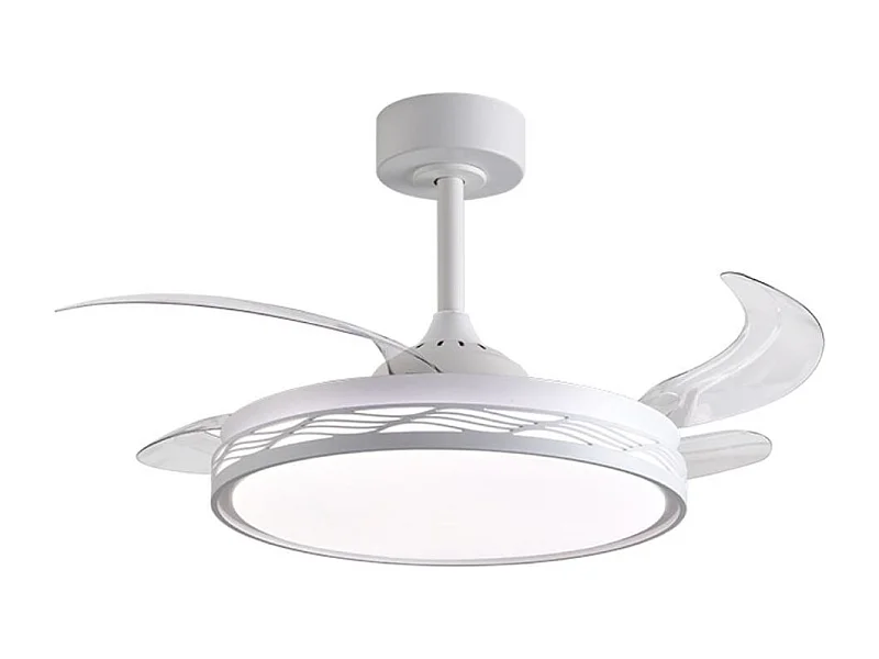 Ventilador de techo Riga Bel Air 72W 4 aspas retráctiles con luz blanco/plata LED Ø108 cm