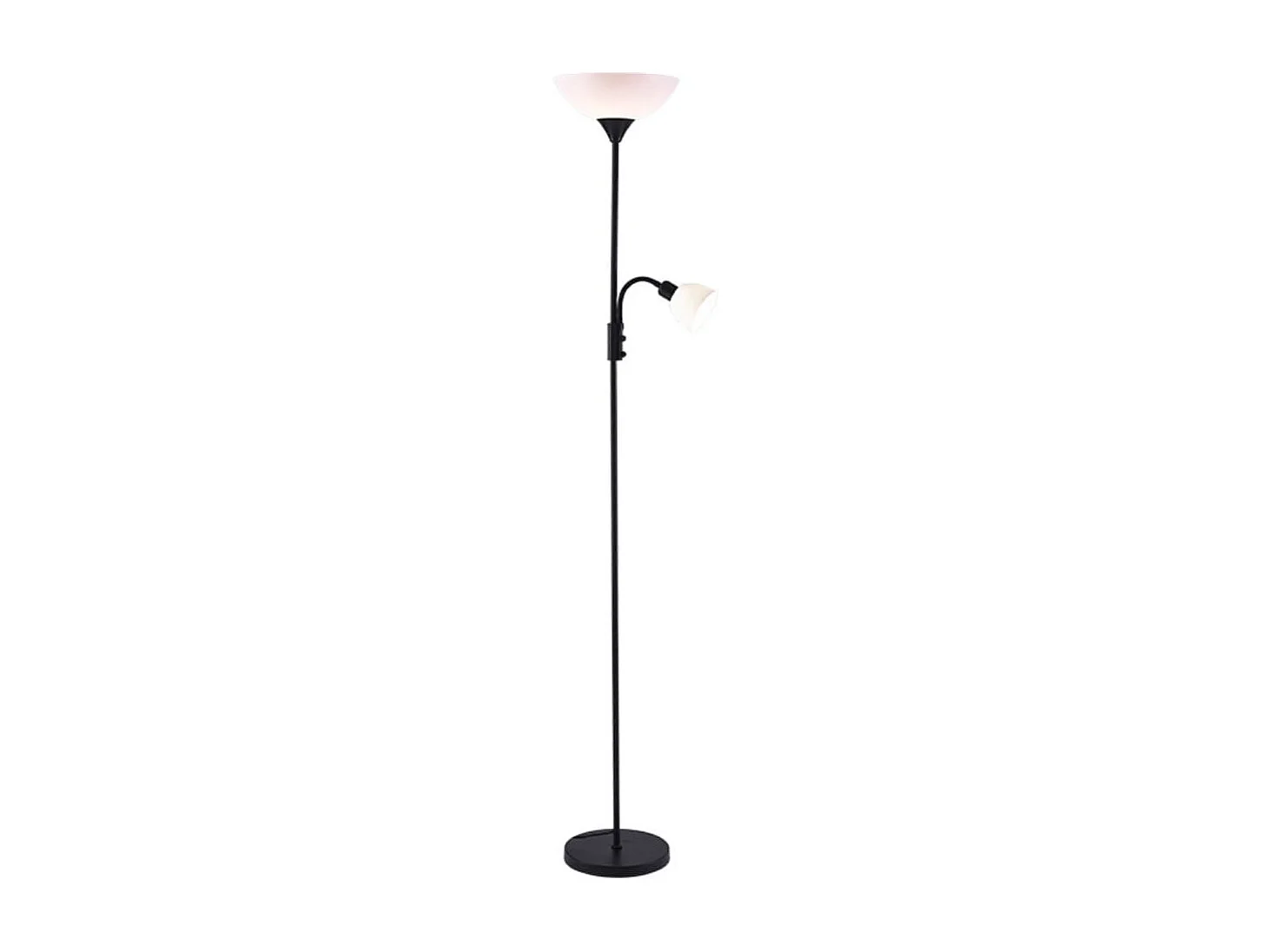 Lámpara de pie Torino Bel Air 80W + brazo orientable negro Ø25x179 cm