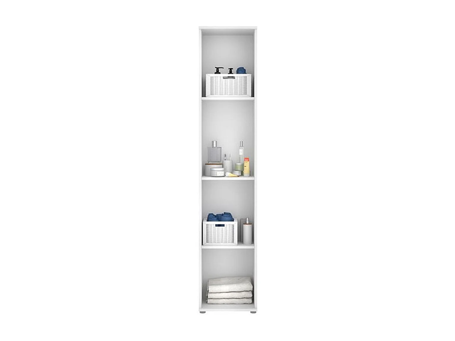 Armario auxiliar Fit 4 compartimentos blanco 190x39x35 cm