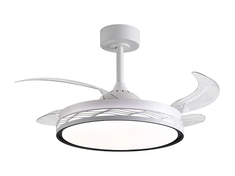 Ventilador de techo Riga Bel Air 72W 4 aspas retráctiles con luz LED blanco/negro Ø108 cm